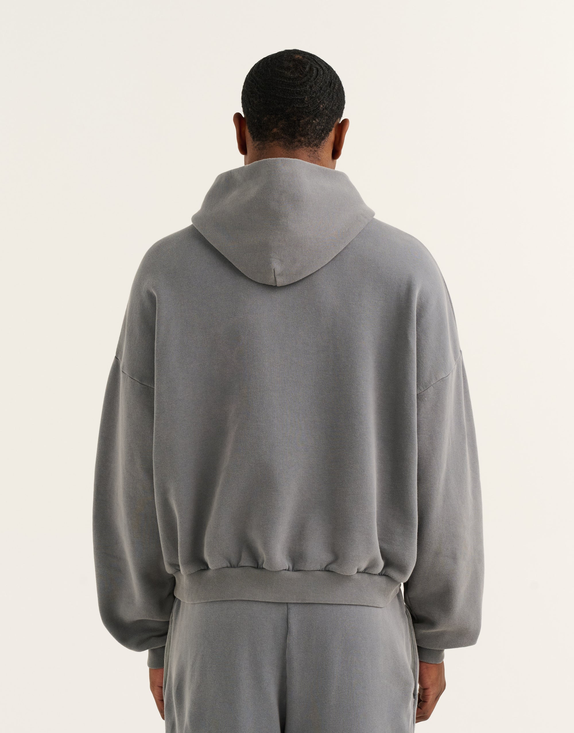 College Combed Fleece Hoodie - Storm Grey