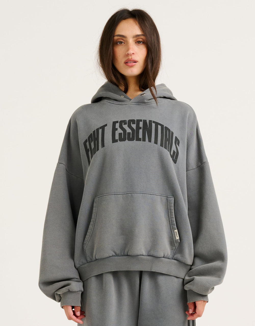 College Combed Fleece Hoodie - Storm Grey