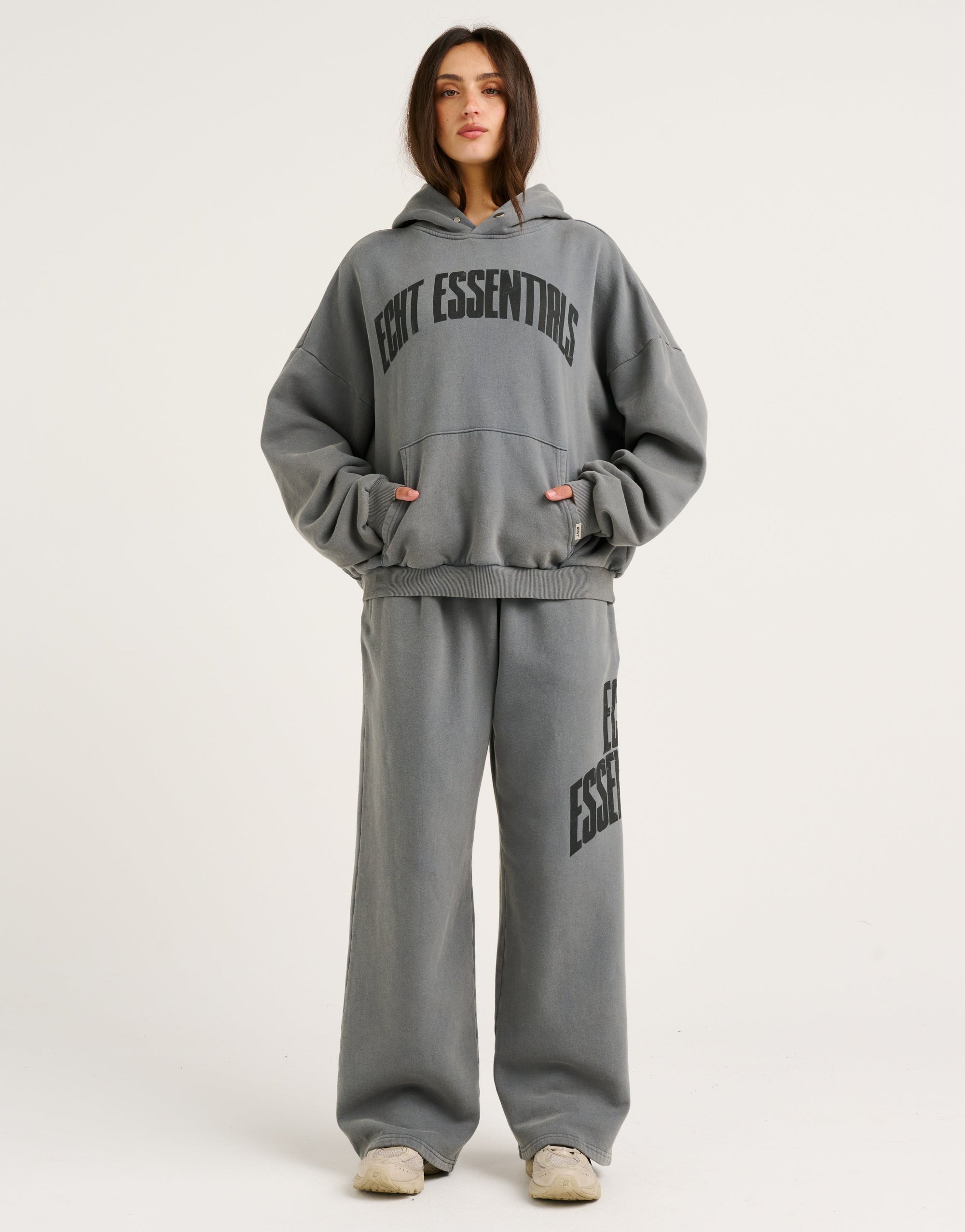 College Combed Fleece Hoodie - Storm Grey