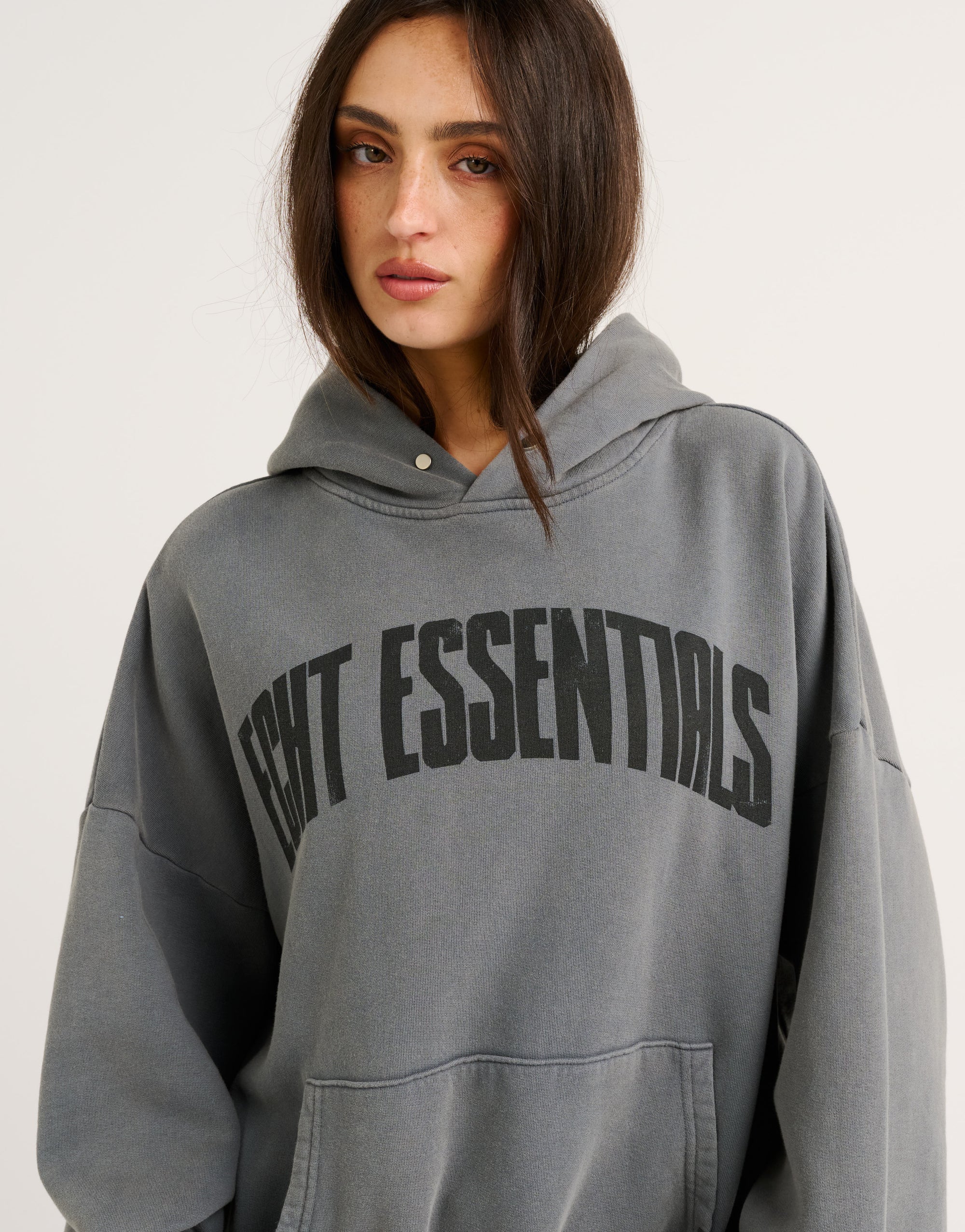 College Combed Fleece Hoodie - Storm Grey