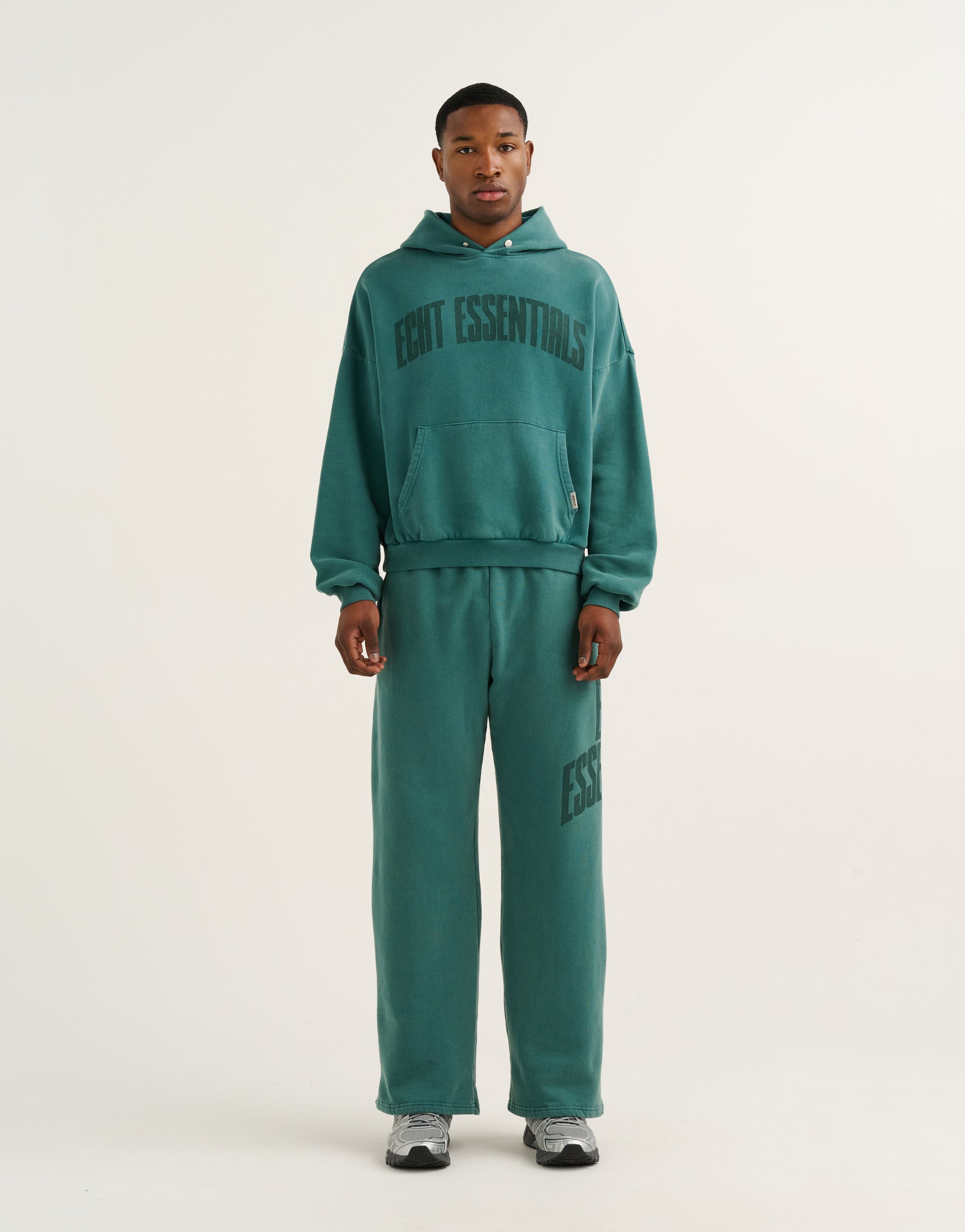 College Combed Fleece Hoodie - Teal