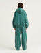 College Combed Fleece Zip-Up Hoodie - Teal