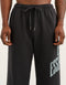 College Combed Fleece Wide Leg Sweatpant - Phantom Black