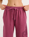 College Combed Fleece Wide Leg Sweatpant - Plum