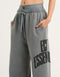 College Combed Fleece Wide Leg Sweatpant - Storm Grey