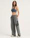 College Combed Fleece Wide Leg Sweatpant - Storm Grey