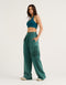 College Combed Fleece Wide Leg Sweatpant - Teal