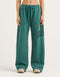 College Combed Fleece Wide Leg Sweatpant - Teal