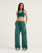 College Combed Fleece Wide Leg Sweatpant - Teal