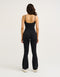Lycra Invisible Scrunch Pocket Flare Leggings - Black