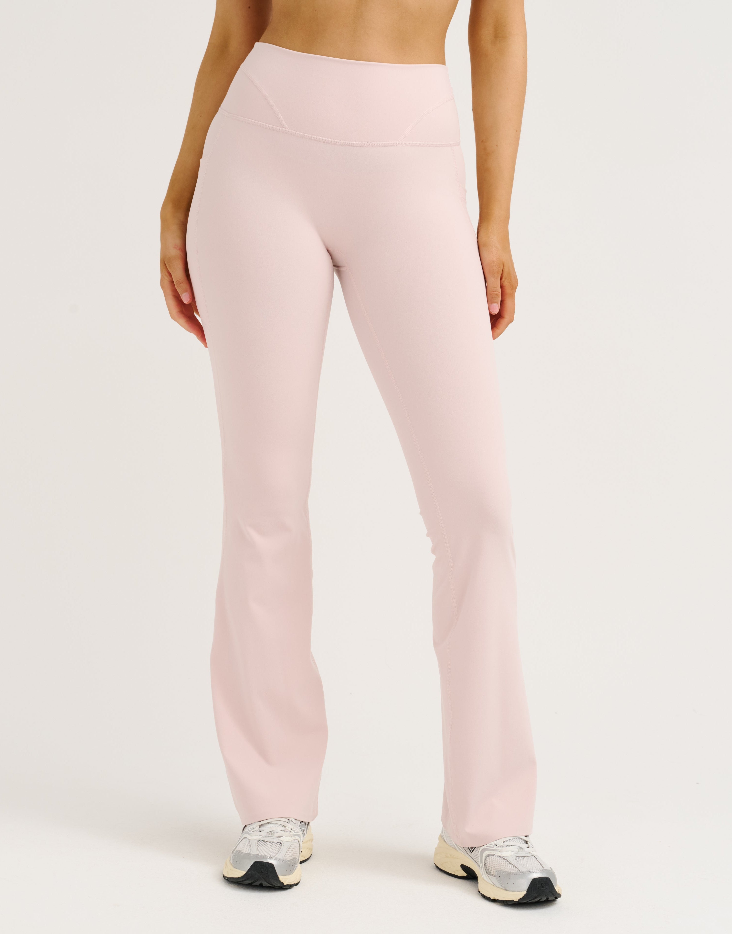 Lycra Invisible Scrunch Pocket Flare Leggings - Mauve