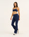 Lycra Invisible Scrunch Pocket Flare Leggings - Navy