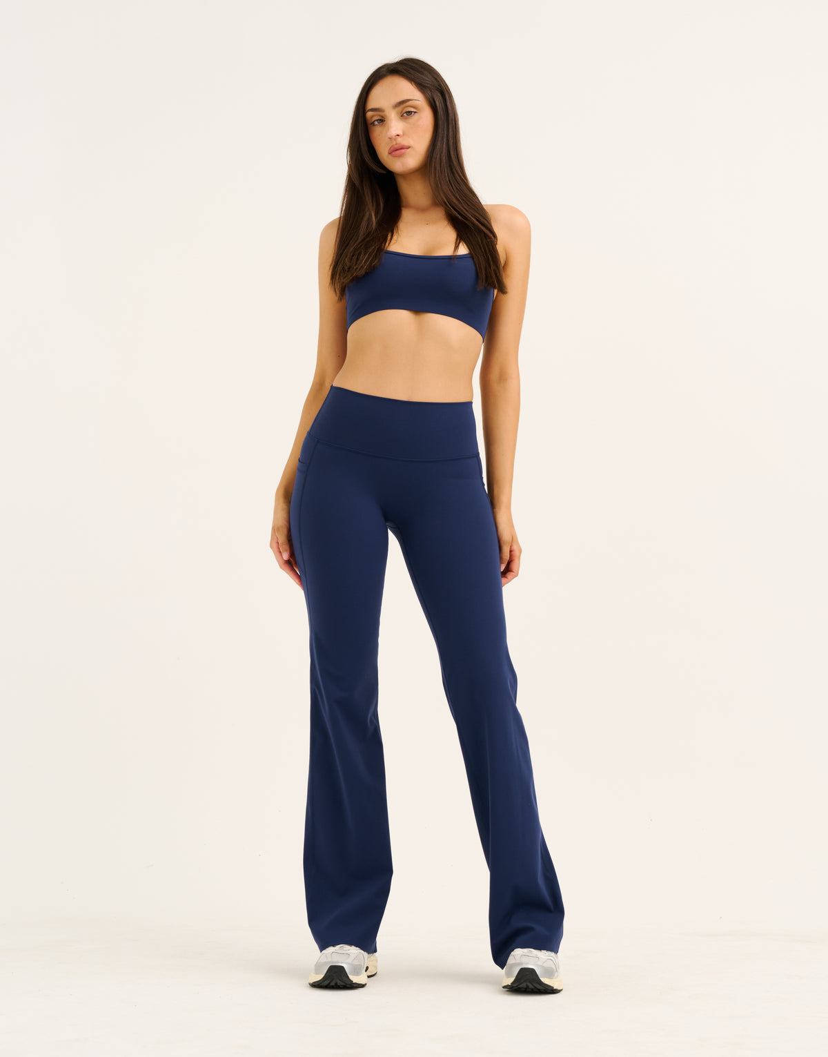 Lycra® Invisible Scrunch Straight Leg Pant - Navy