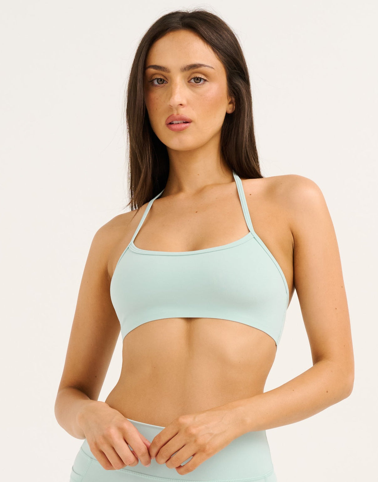 Lycra Seamless Halter Bra - Mint