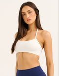 Lycra® Seamless Halter Bra - White
