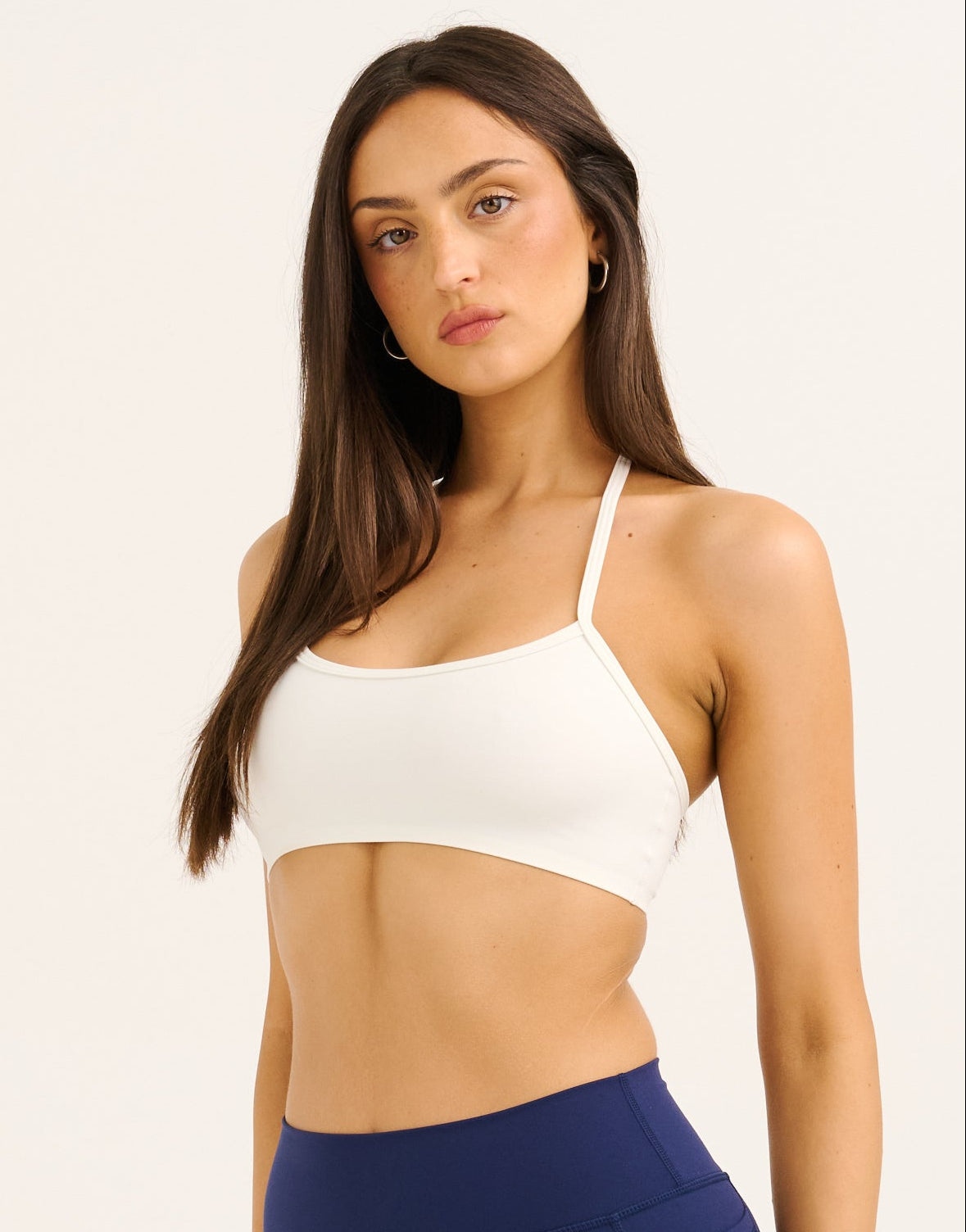 Lycra® Seamless Halter Bra - White