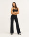Lycra Wide Leg Pant - Black