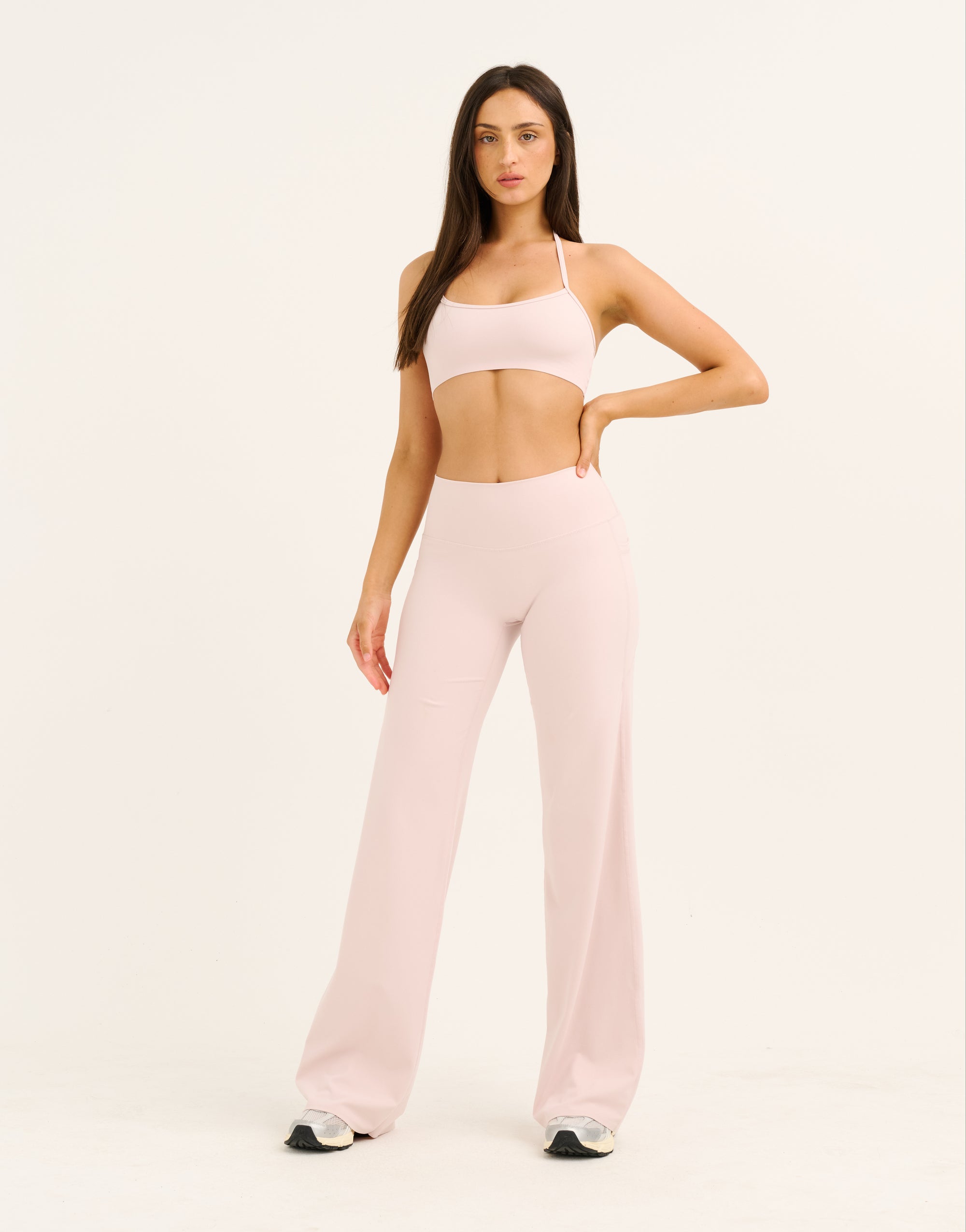 Lycra Wide Leg Pant - Mauve