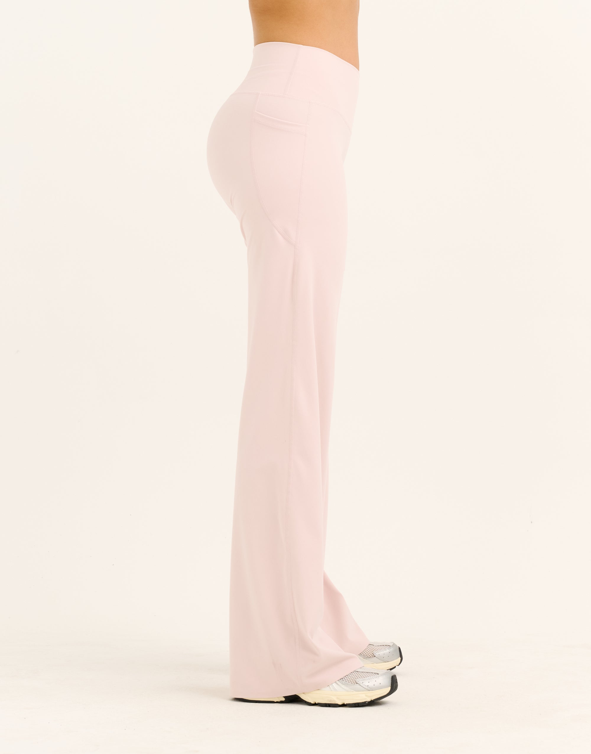 Lycra Wide Leg Pant - Mauve