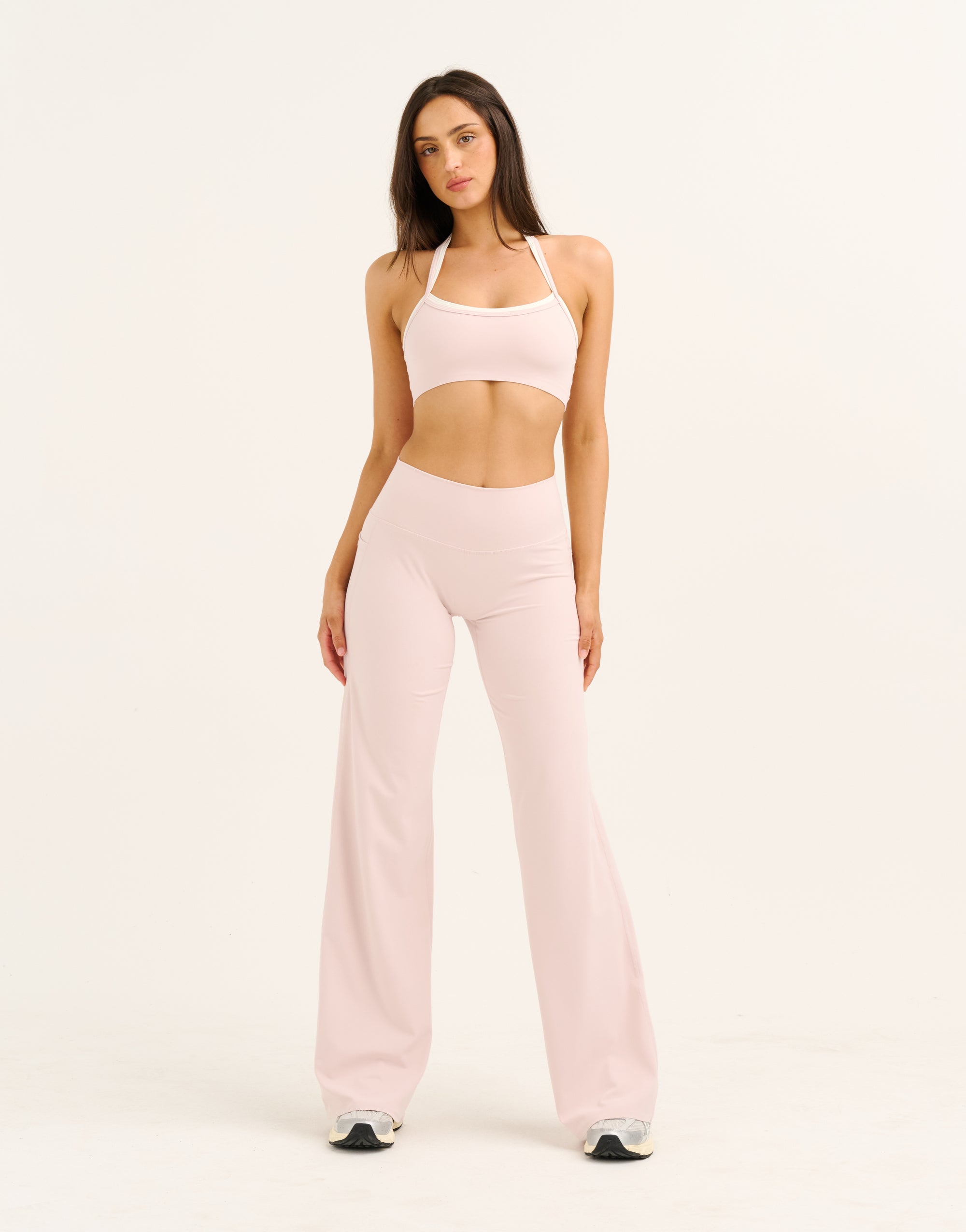 Lycra Wide Leg Pant - Mauve