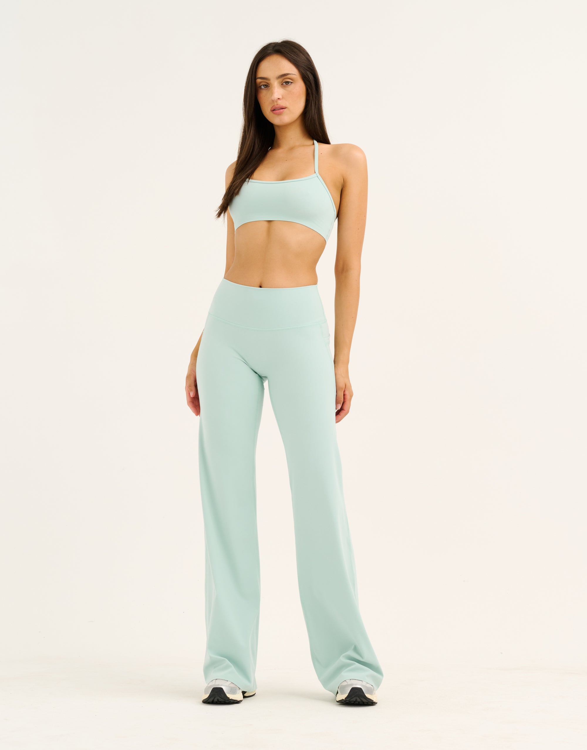 Lycra Wide Leg Pant - Mint
