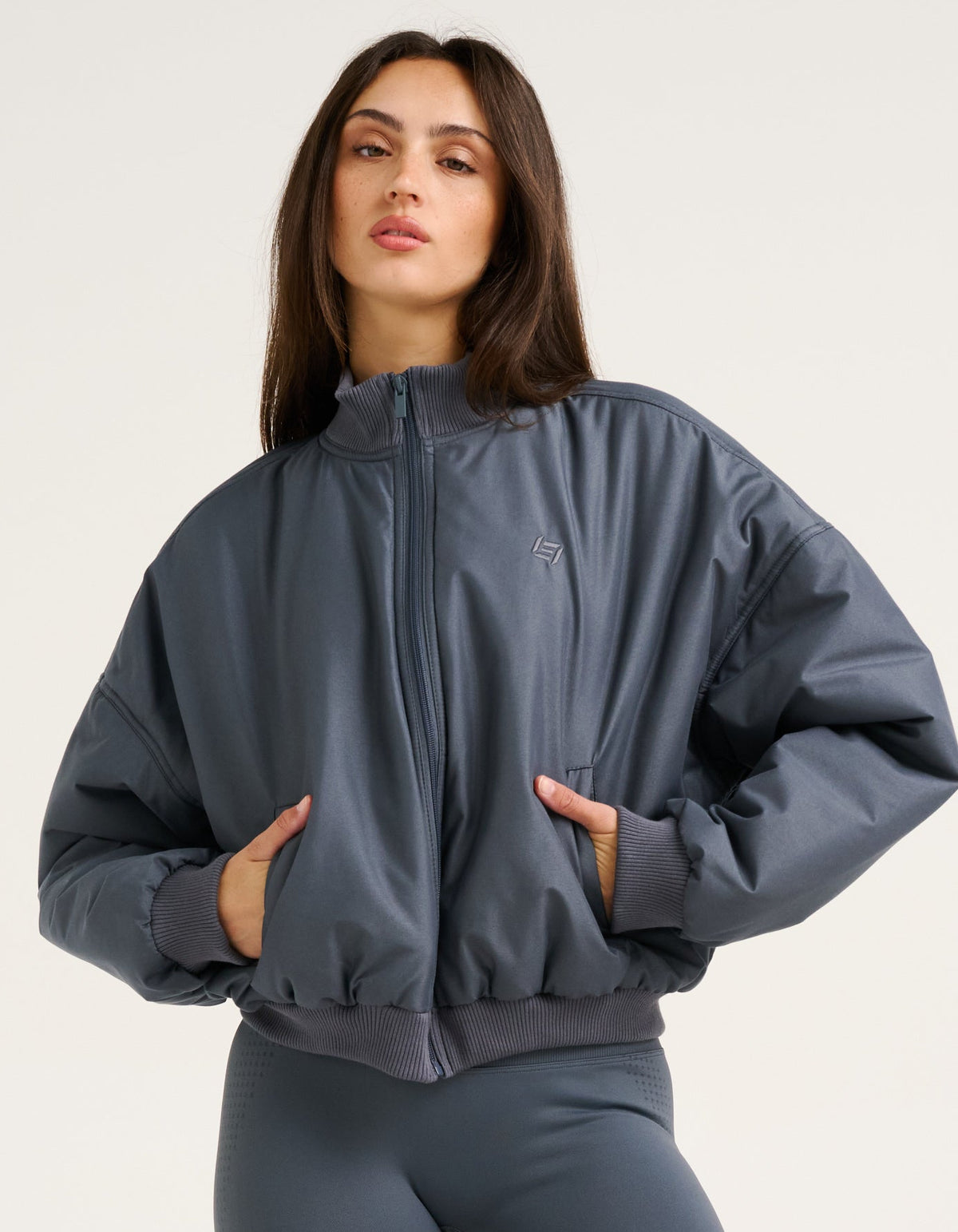 Tempo Pulse Bomber Jacket - Storm Grey