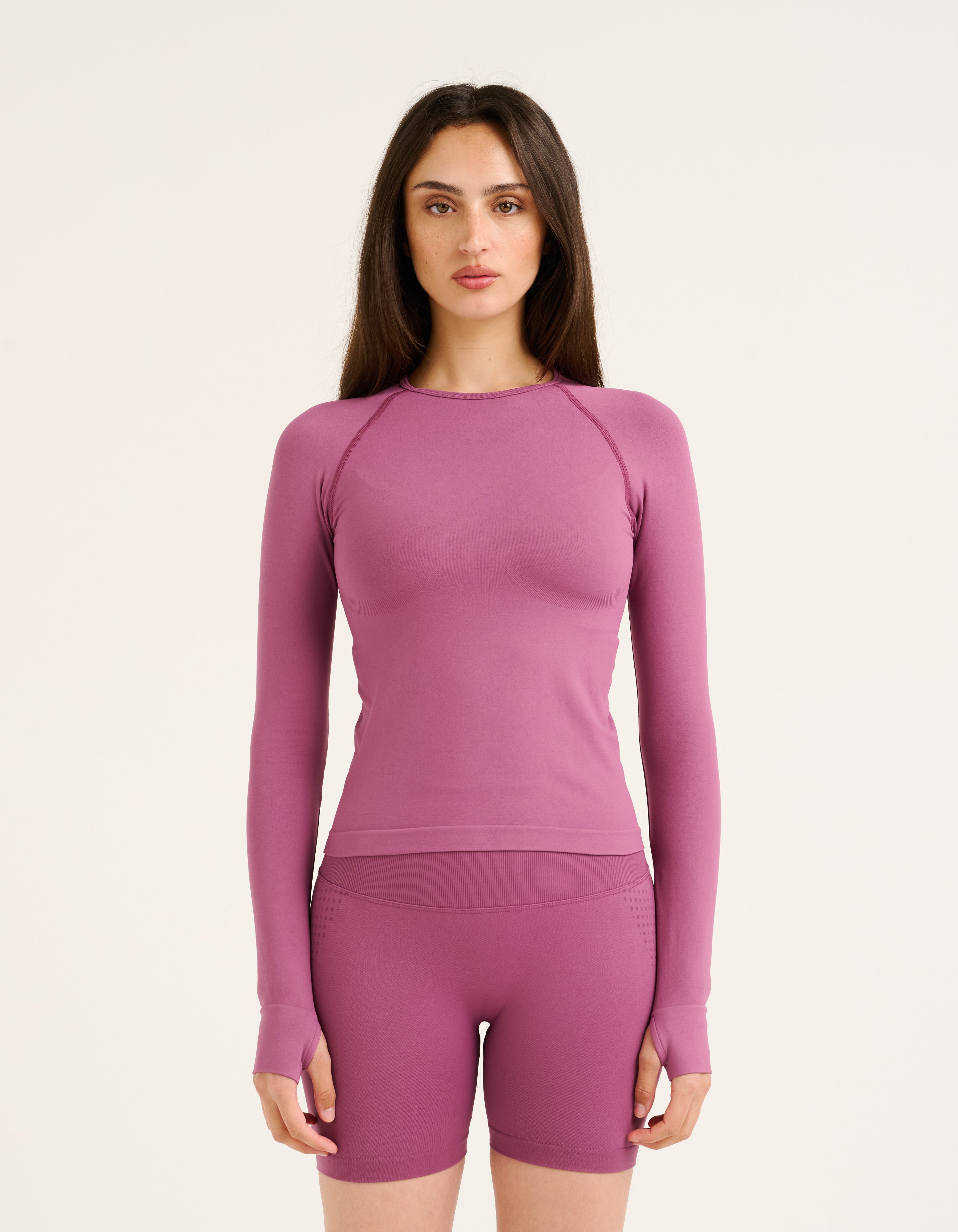 Tempo Pulse Compression Long Sleeve - Plum