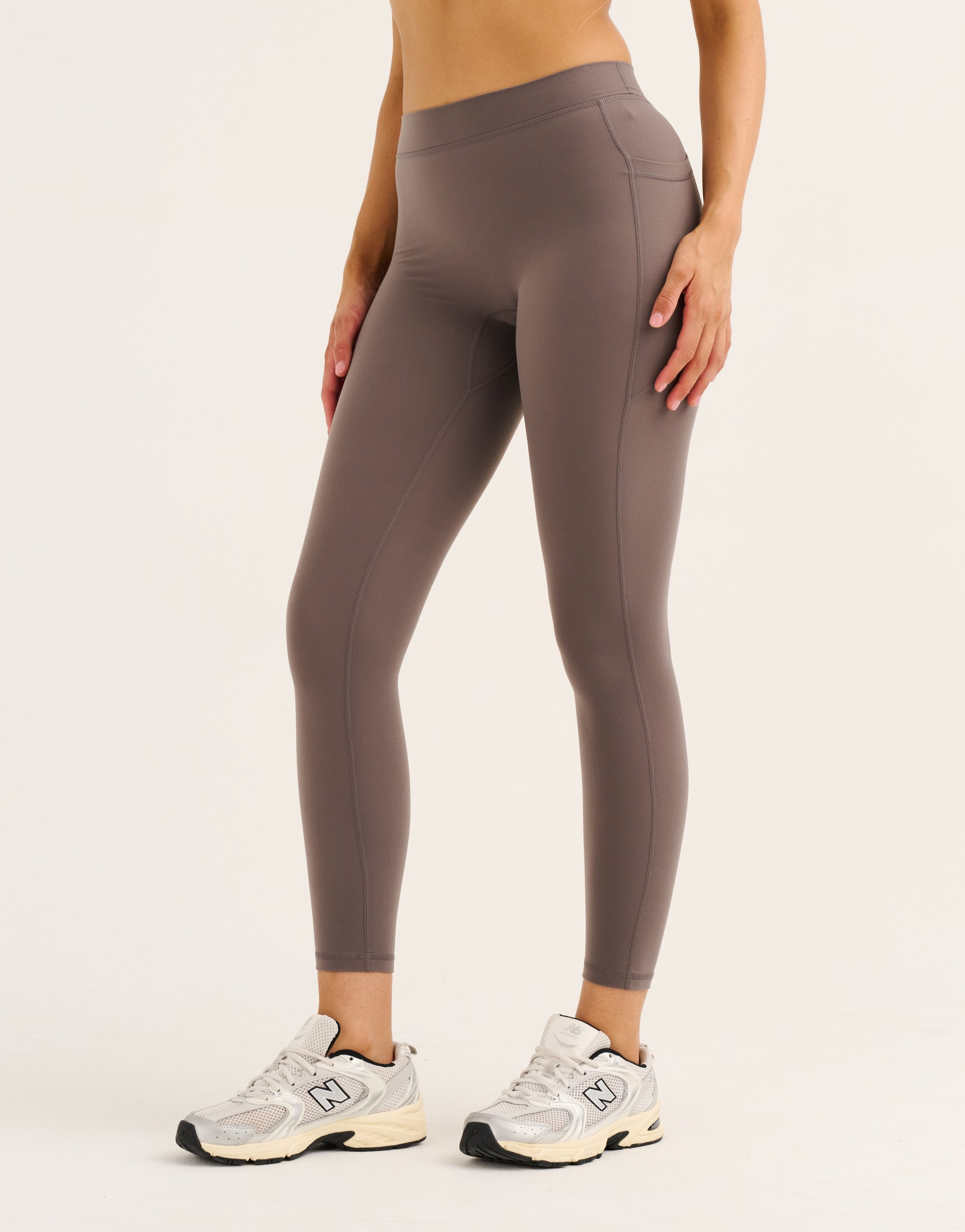 Ascend Pocket Mid-Waist Leggings 25" - Slate Grey