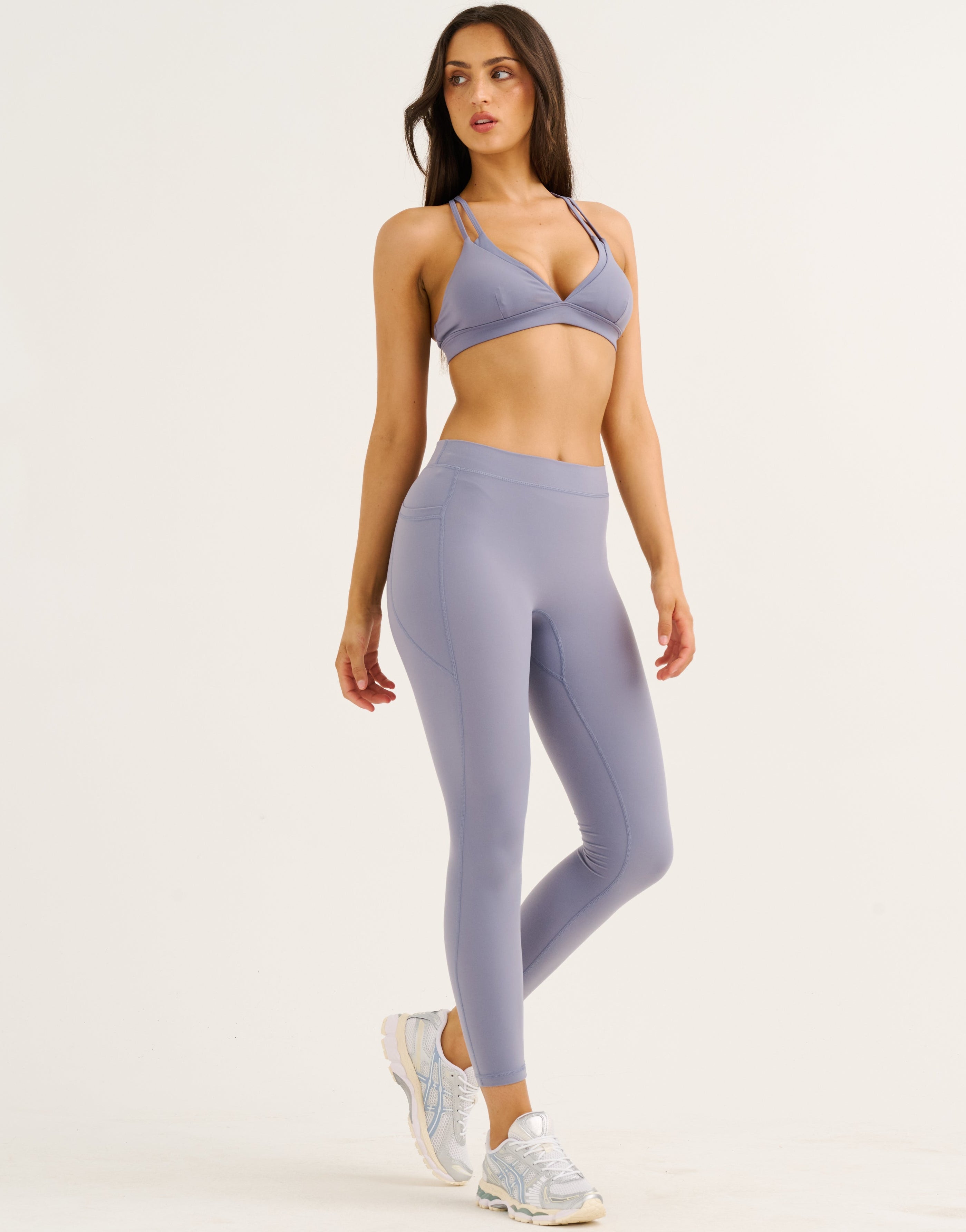 Ascend Pocket Mid-Waist Leggings 25" - Washed Blue