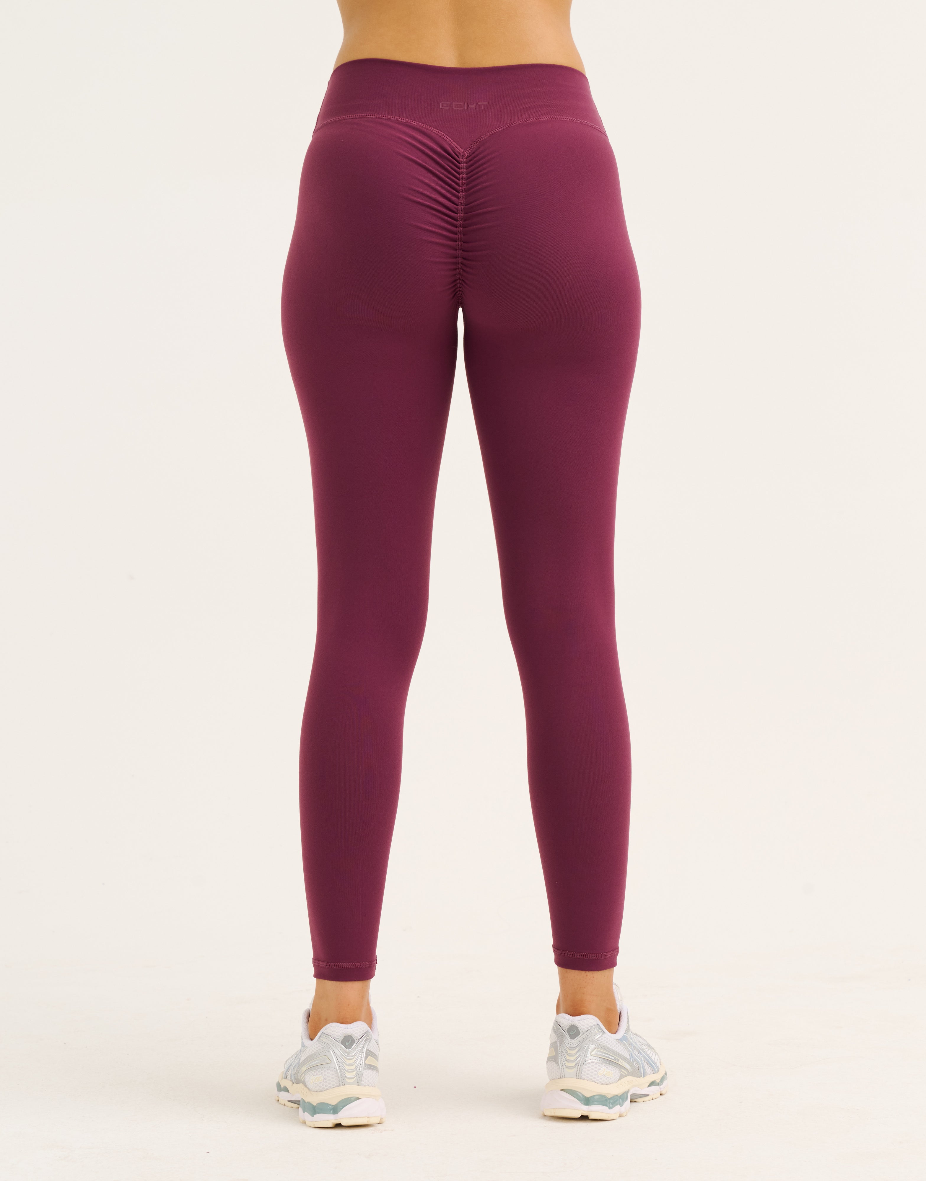 Force Scrunch Mid-Waist Leggings - Blackberry