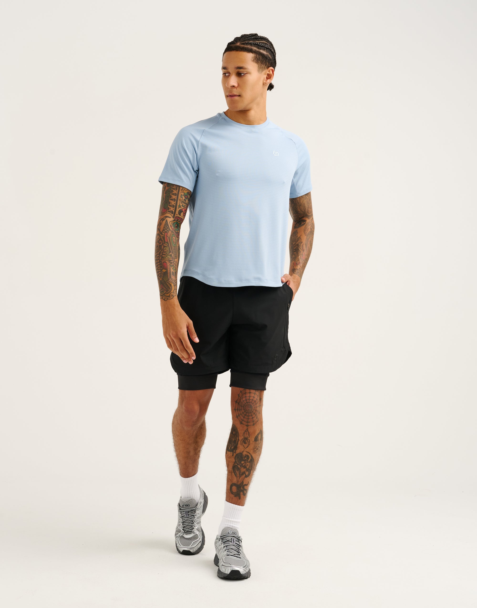 Performance Tee 28" - Dusty Blue