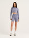 Arise Essential Zip-Up Long Sleeve - Washed Blue
