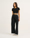 Bubble Banded Top - Black
