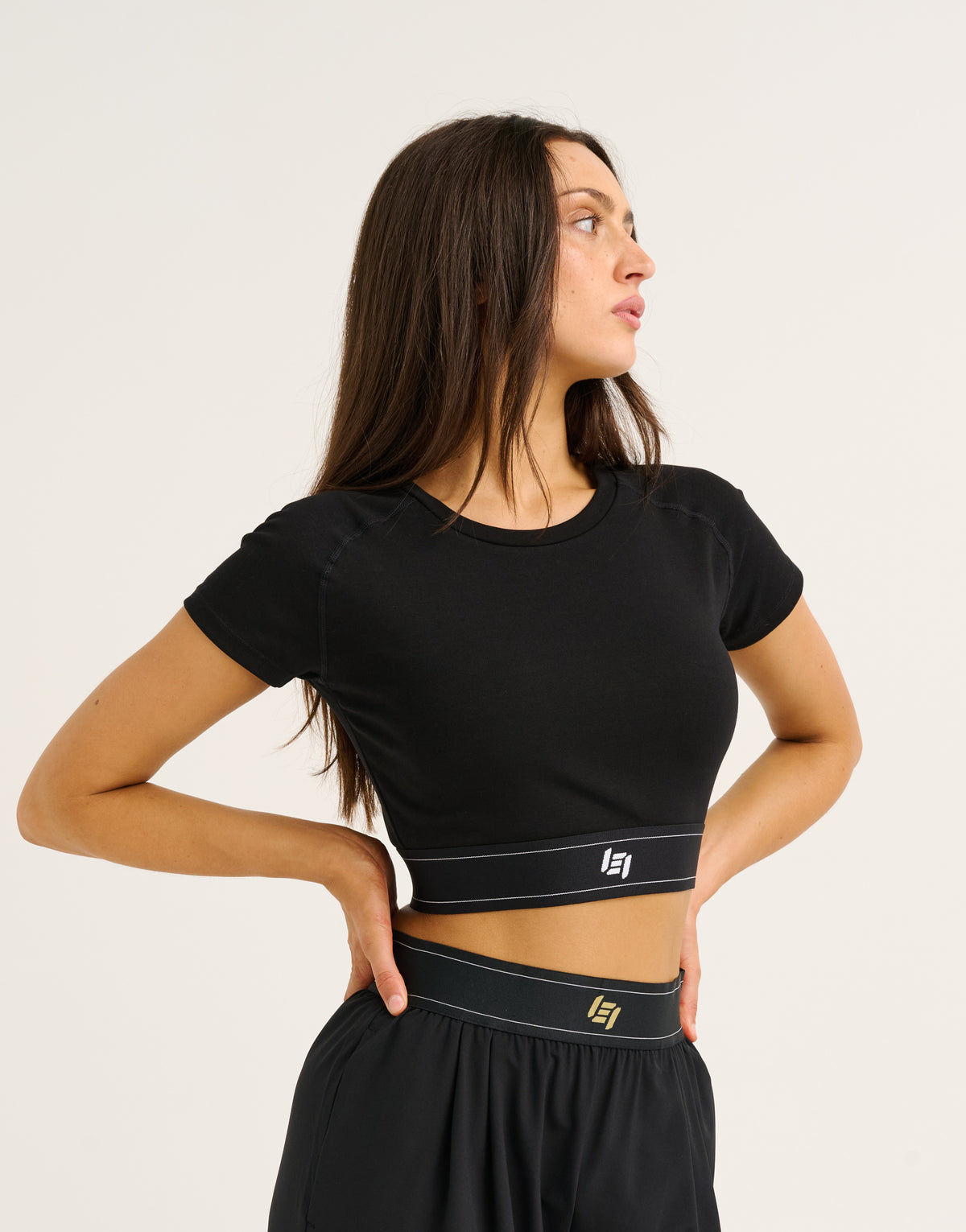 Bubble Banded Top - Black