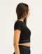 Bubble Banded Top - Black