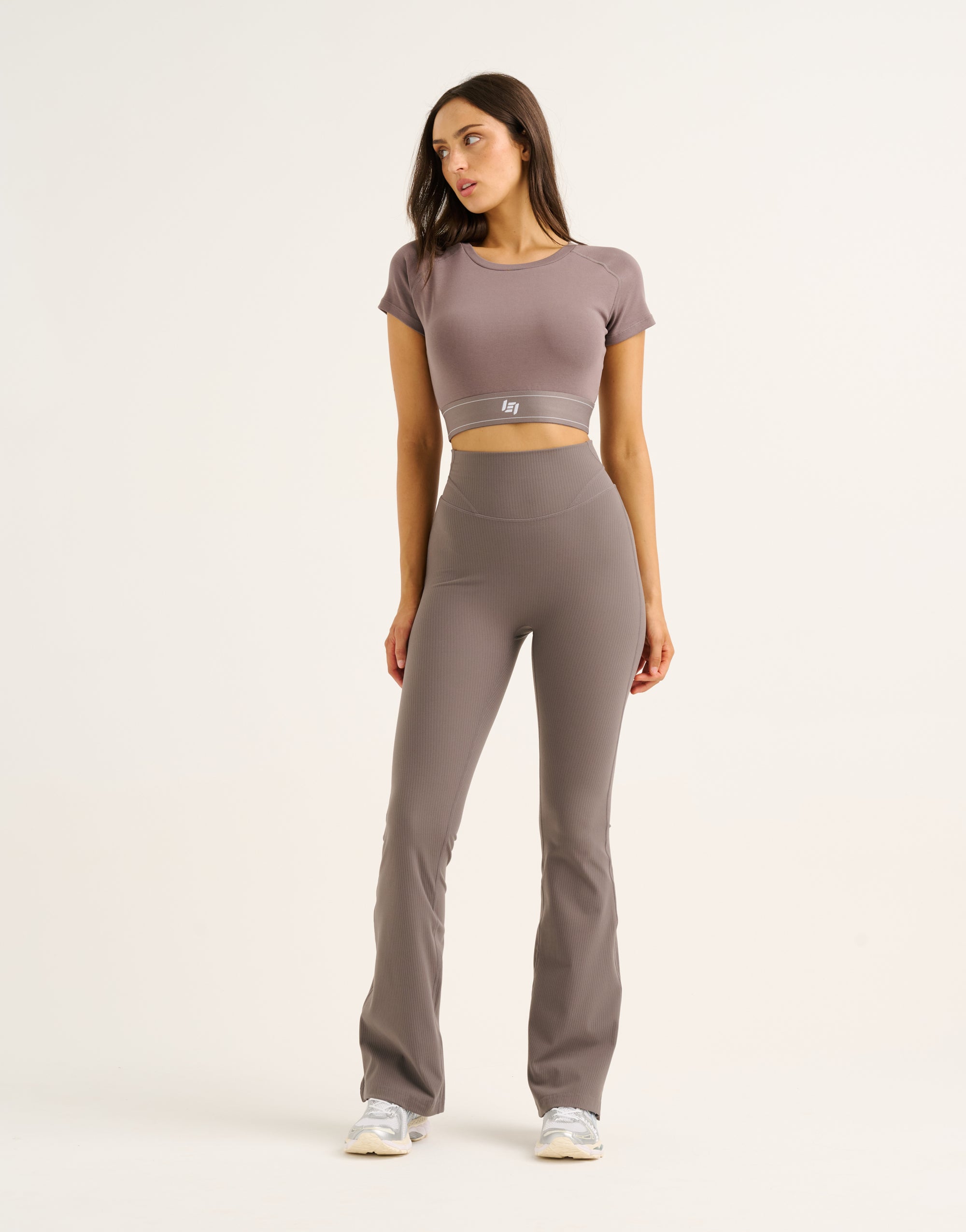 Bubble Banded Top - Slate Grey