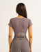 Bubble Banded Top - Slate Grey