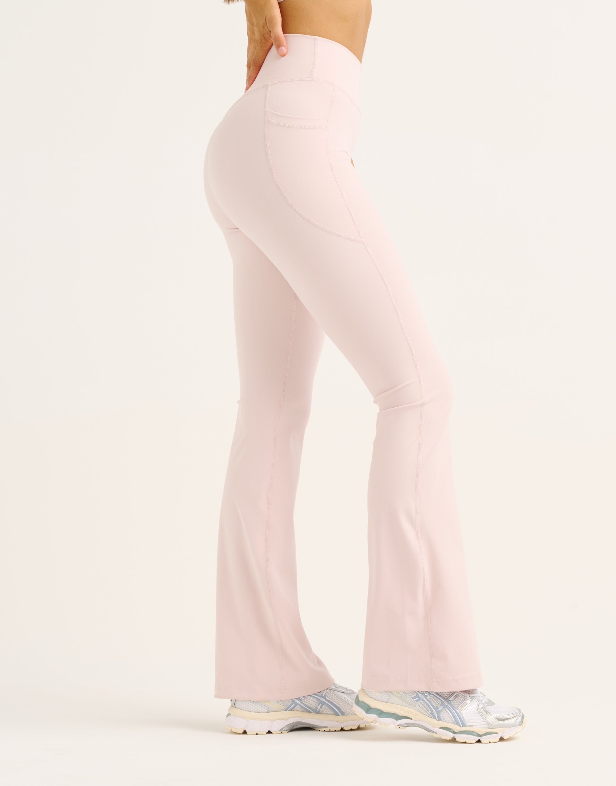 Flare Lycra Pocket Leggings - Mauve