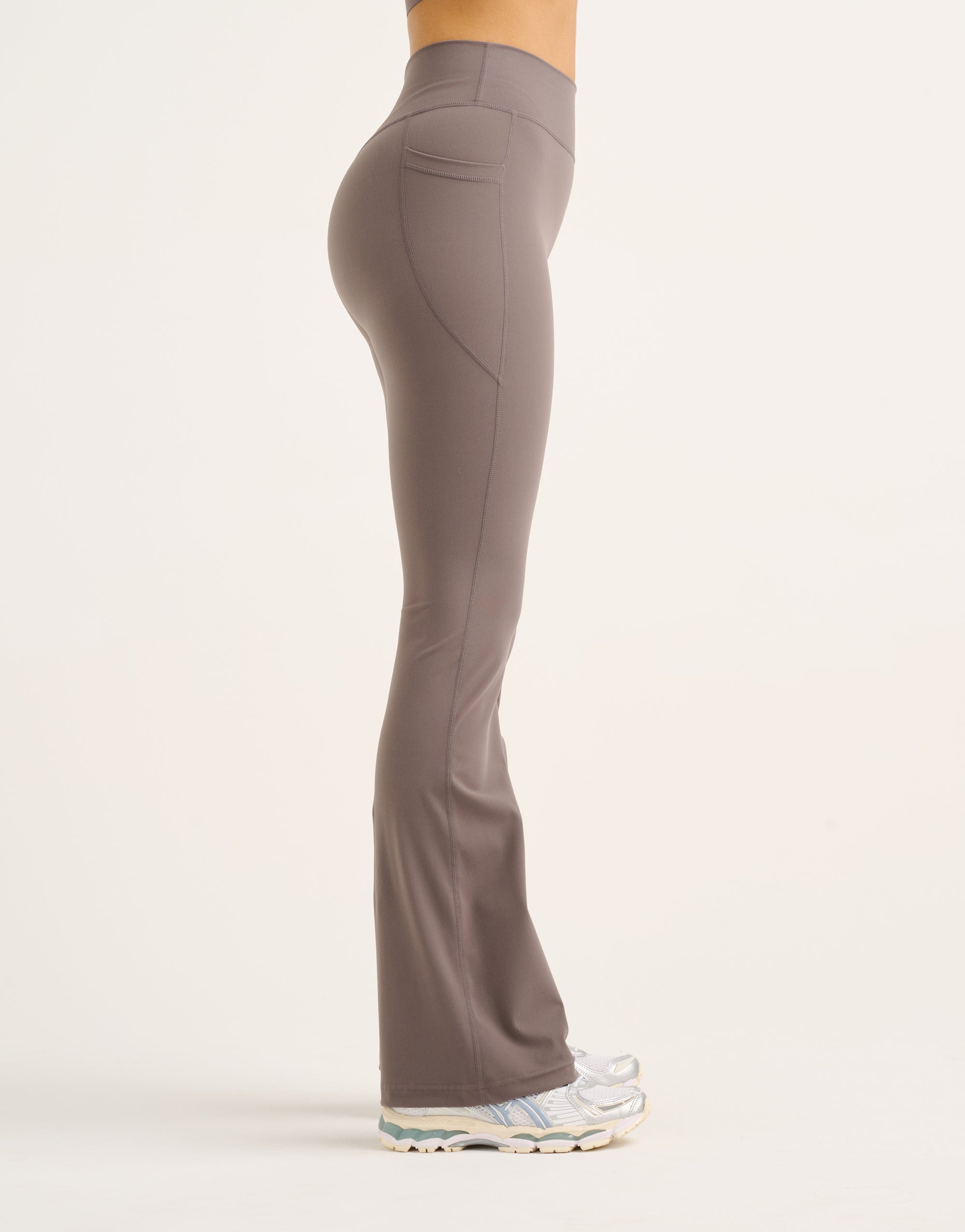 Flare Lycra Pocket Leggings - Slate Grey