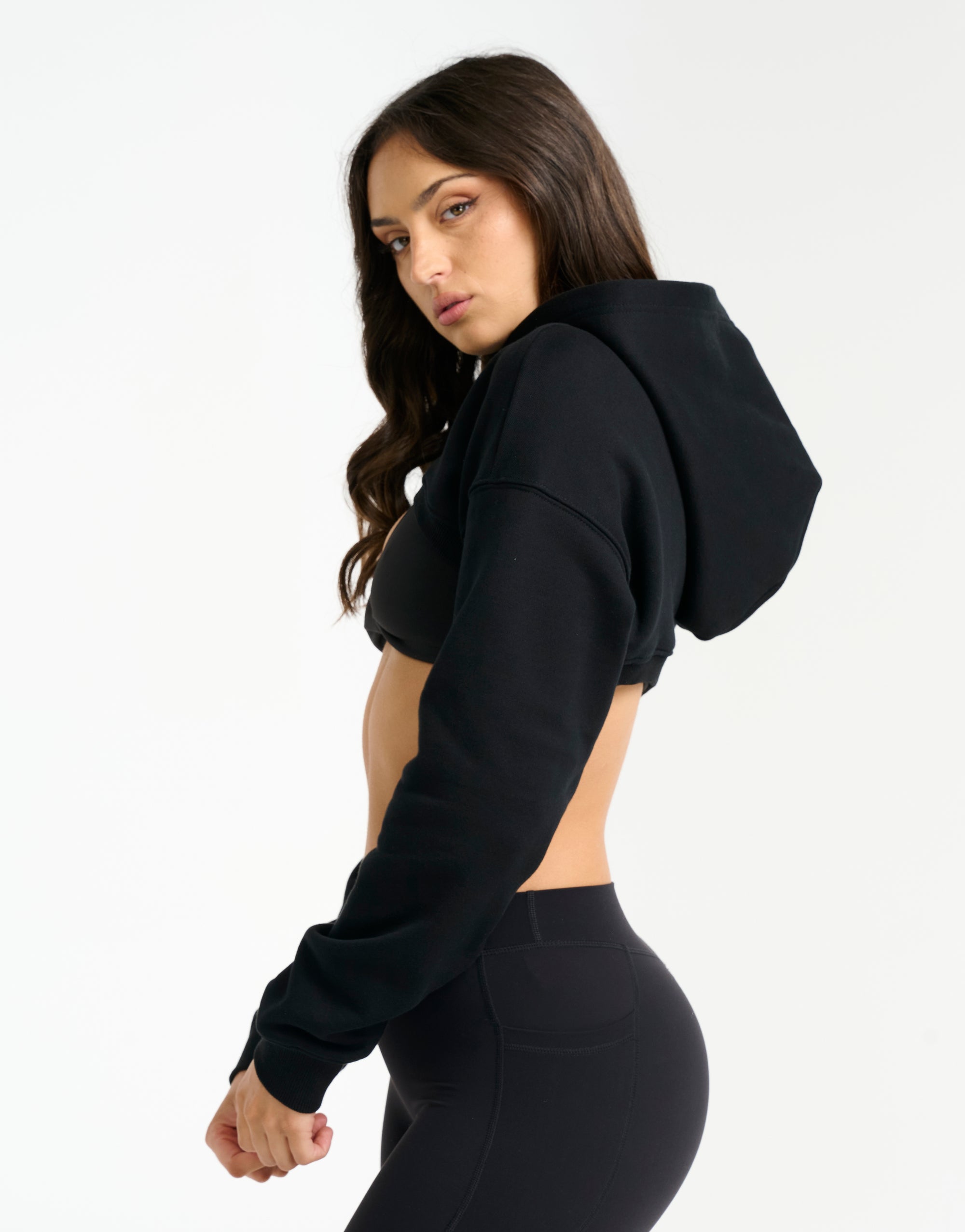 Futura High Cut Hoodie - Black