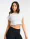 Futura Cropped Tee - Micro Grey