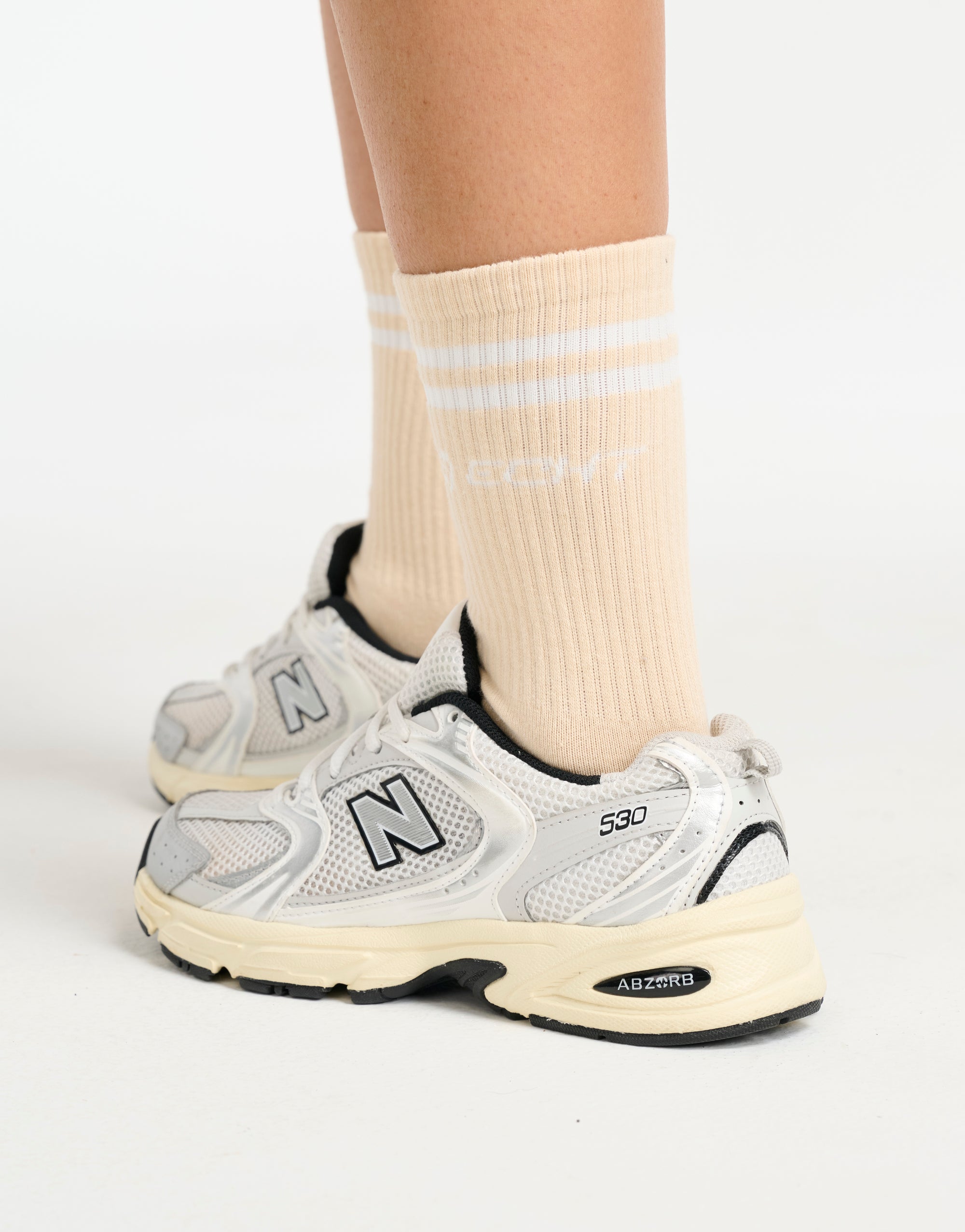 Stripe Socks (1 Pair) - Cream
