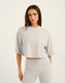 Terry Crop Tee - Grey Marle