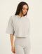 Terry Crop Tee - Grey Marle