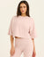 Terry Crop Tee - Mauve