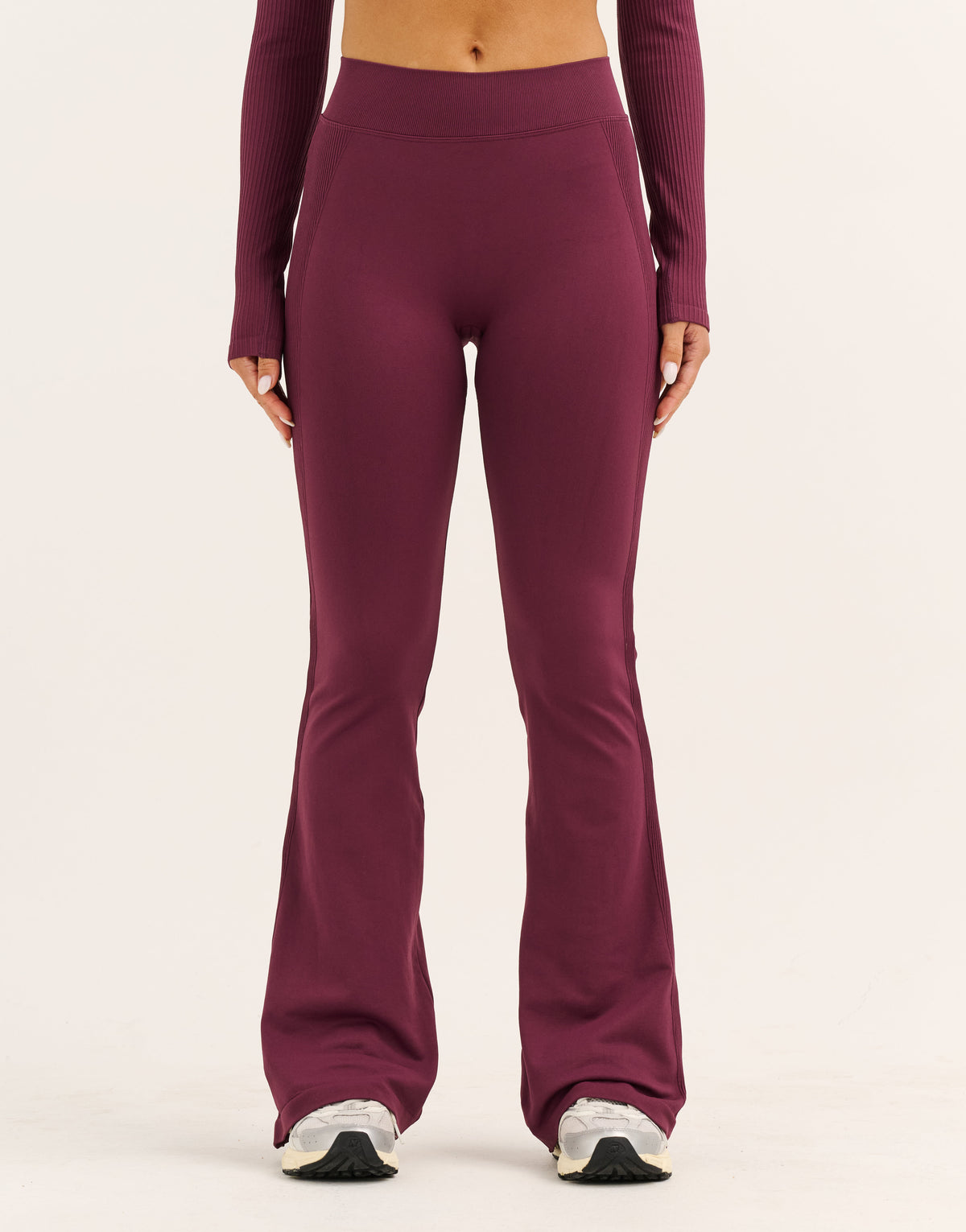 Arise Essential Mid-Waist Flare Leggings - Blackberry