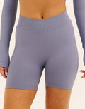 Arise Essential Mid-Waist Shorts V2 - Washed Blue