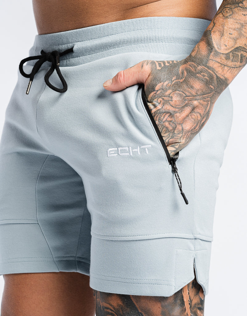 Echt Force Knit Shorts - Dusty Blue